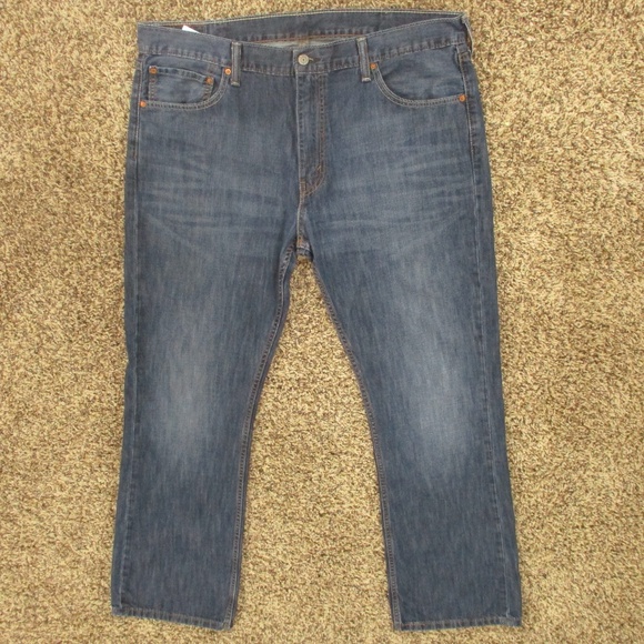 Levi's Jeans Men's 41x32 Dark‎ Wash 527 Slim Bootcut 100% Cotton Rigid Denim - Picture 1 of 8